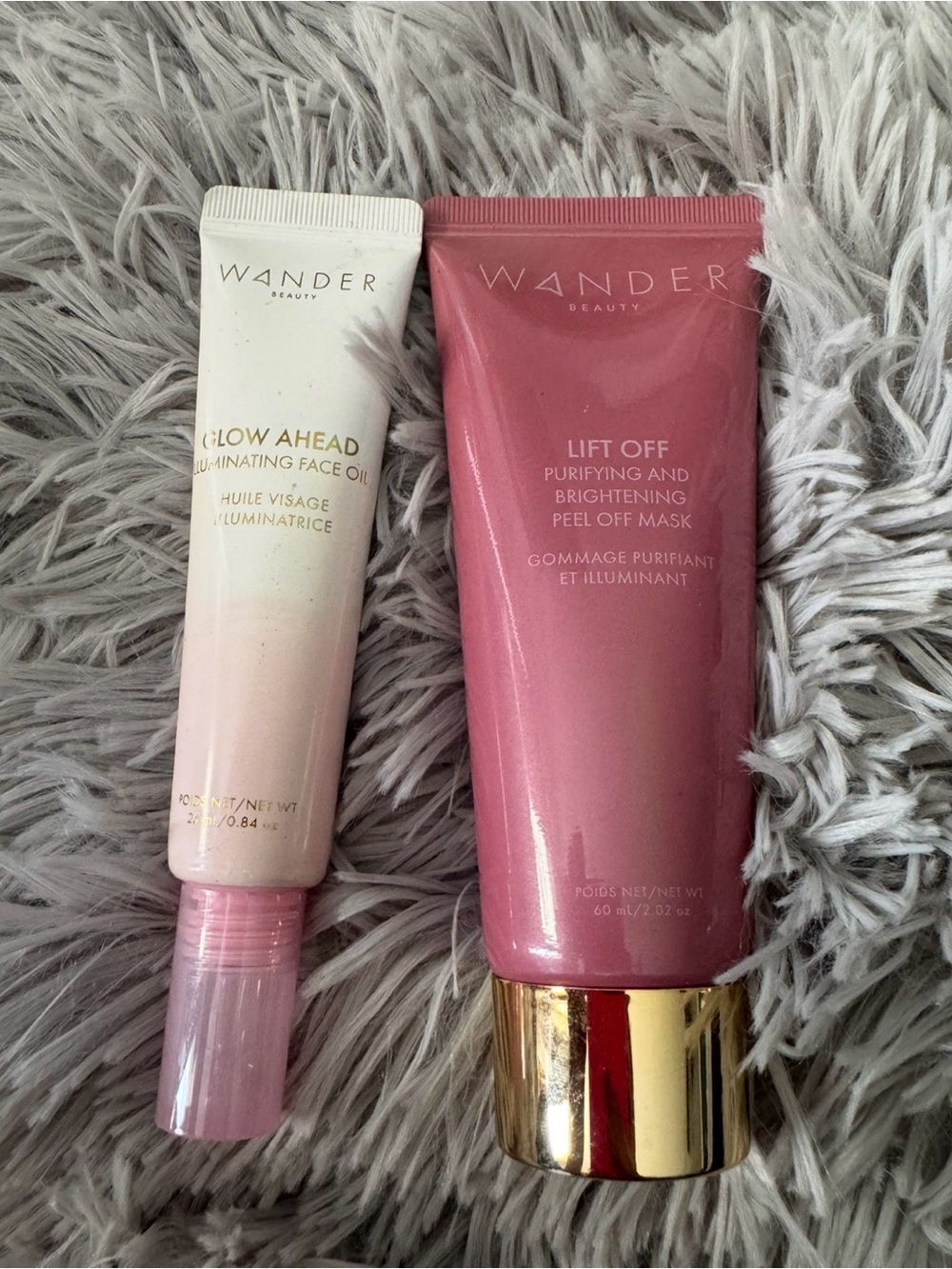 Wander Beauty Glow Ahead Face Oil and lift Off Mask bundle